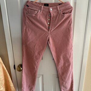 Citizens of Humanity Olivia High Rise Slim Ankle Corduroy | Pink | Size 29
